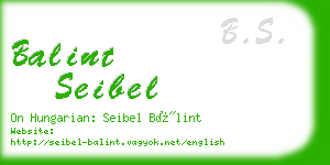 balint seibel business card